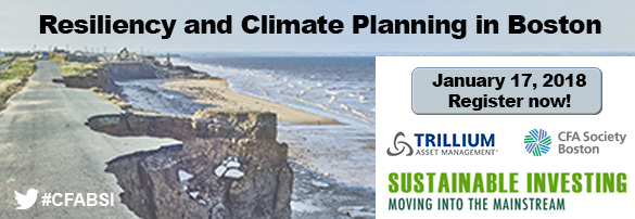 Resiliency and Climate Change Planning in Boston – a timely January event Resiliency and Climate Change Planning in Boston – a timely January event