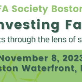 Join us for the 2023 CFA Boston Sustainable Investing Conference on November 8th